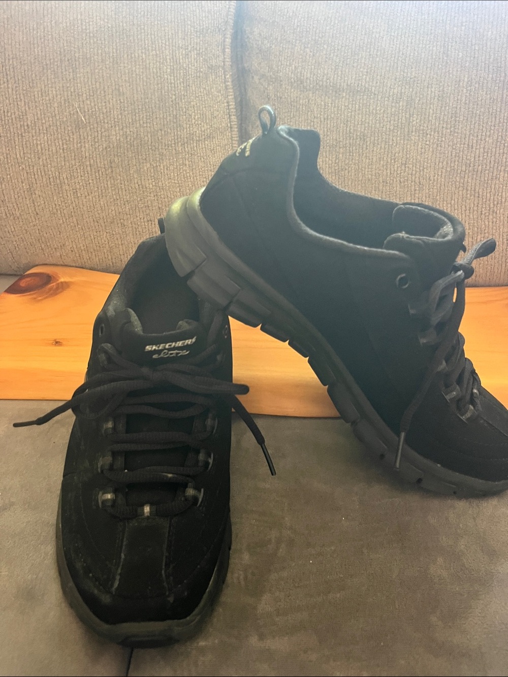 Skechers womans Black Slip-Resistant Athletic Sneakers